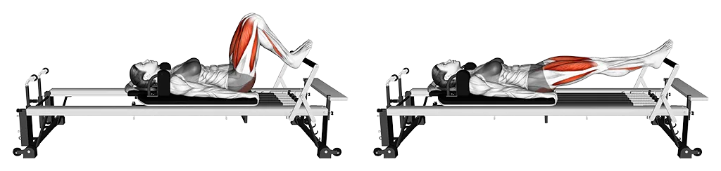 Reformer Footwork on Arches: Quad exercise | Heft
